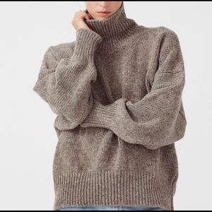 Babaa Jumper No 17, Dark Mist (turtleneck)